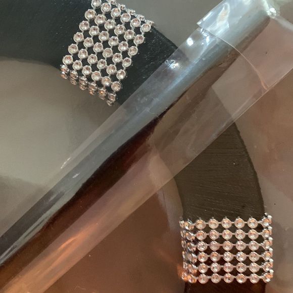 NWT Decorative Black with Silver Sparkle, Window Dressing Brooch Tiebacks - Picture 5 of 7